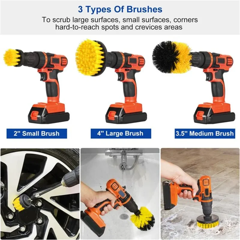 Power Z Tools - Juego de 3 cepillos para taladro