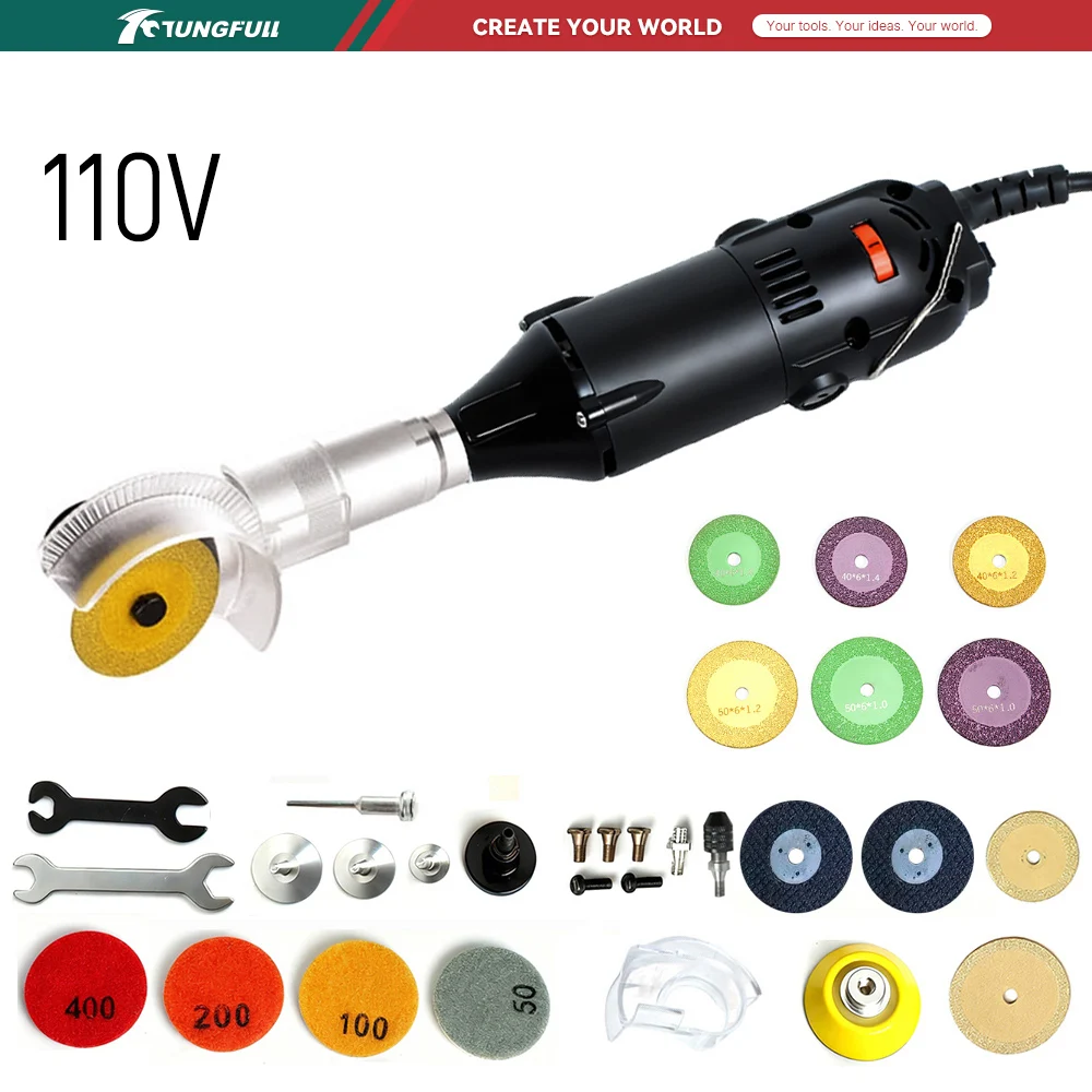Power Tools Usa - TUNGFULL Mini Amoladora Angular de 110V,