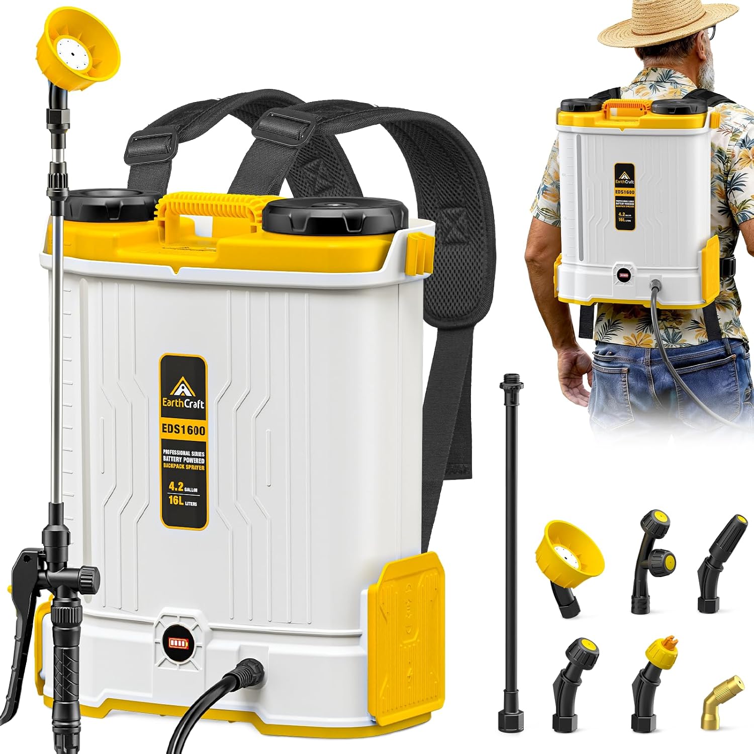 Power Tools Garden - Pulverizador de Mochila a Batería de