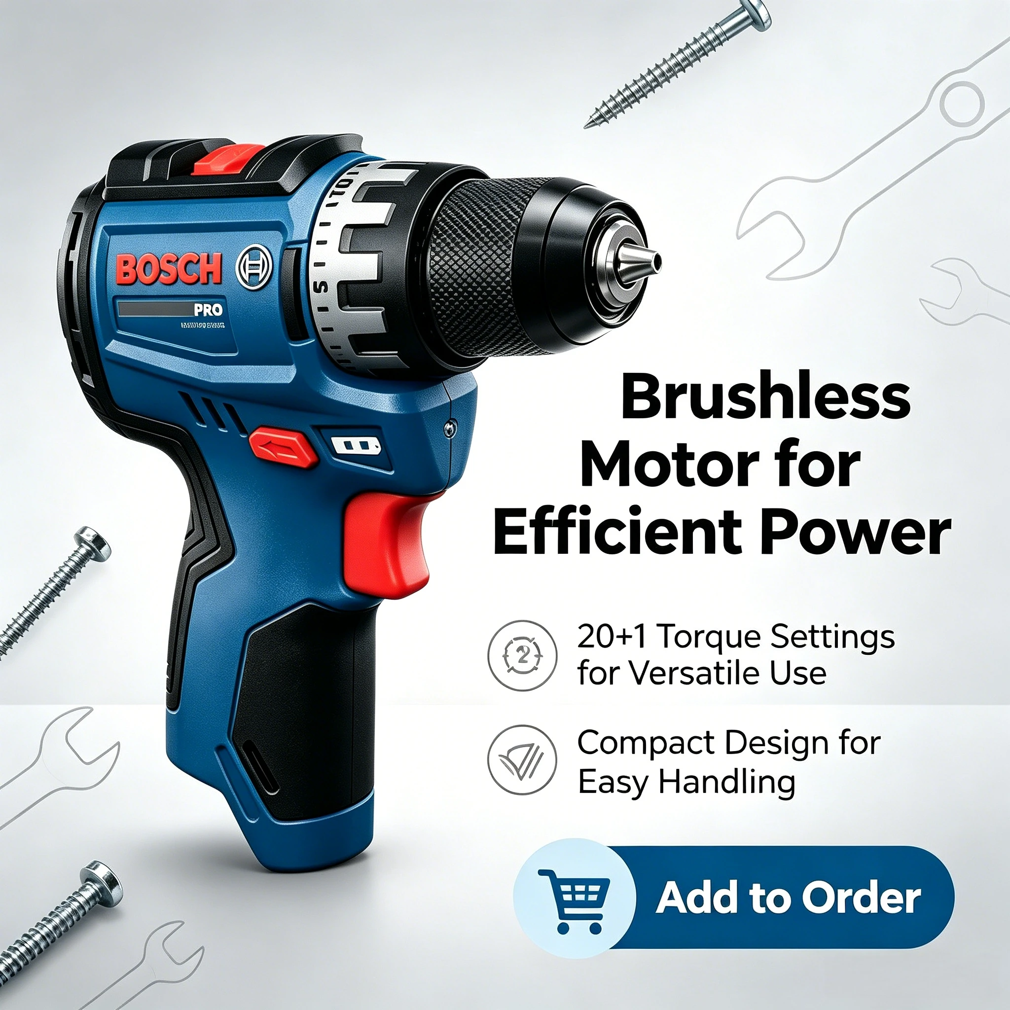 Taladro inalámbrico Bosch Prof - Power Tools Usa reseña y precio